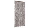Vidaxl Tenda Zanzariera Marrone E Bianca 90X220 Cm In Ciniglia