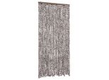 Vidaxl Tenda Zanzariera Marrone E Bianca 100X220 Cm In Ciniglia