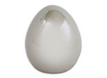 Uovo Di Porcellana Bianco Crema Lucido Decorazione Pasquale Primaverile Altezza 11Cm