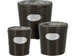 Vaso Da Fiori Progarden Da Cesto Set 3 Set Giardino Fiorito 24/20 / 18 Cm Antracite KO-430000640