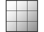 Vidaxl Specchio Da Parete Nero 60X60 Cm In Metallo