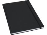 Taccuino "Note"" A4 - Robusto Taccuino Con Elastico E Tasca Portacarte - Agenda Per Materiale D'ufficio E Appunti Personali - Nero"