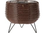 Progarden Vaso Da Fiori In Vimini Su Gambe 20,5 X 19,5 Cm Marrone KO-430001110
