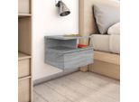 Comodino Sospeso Grigio Sonoma 40X31X27 Cm Materiale A Base Di Legno