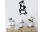 Wallity, Caffè, Decorazione Da Parete, Nero, Metallo, 40 X 75 Cm
