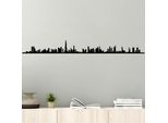 Wallity, Skyline Di Dubai, Decorazione Murale, Nero, Metallo, 120 X 13 Cm