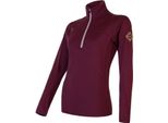 Felpa Sensor Merino Upper Zip Donna Port Red Taglia Xl 21200038-03