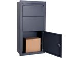 Xpotool Cassetta Per Pacchi Antracite 470 X 220 X 870 Mm, Cassetta Per Pacchi A Domicilio, Accettazione Pacchi Privata Adatta A Pacchi E Piccole Spedizioni, Cassetta Per Lettere A Muro In Acciaio