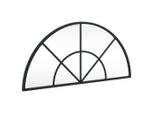 Vidaxl Specchio Da Parete Nero 60X30 Cm Ferro Curvo