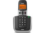 Brondi Bravo Platinum Telefono Dect Nero Argento Tasti Grandi Vivavoce