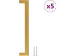 Vidaxl Maniglie Per Mobili 5 Pz. Acciaio Inox Dorato 192 Mm