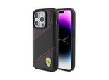 Ferrari Fehcp15Lpwak Custodia Rigida Per Iphone 15 Pro 6.1 Czarny/Nero Logo Onde Traforate In Metallo