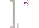 Vidaxl Maniglie Per Mobili 5 Pezzi Argento 192 Mm Acciaio Inox