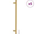 Vidaxl Maniglie Per Mobili 5 Pz. Acciaio Inox Dorato 320 Mm