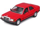 Bburago 18-21103 - Modellino Auto - Mercedes 190E '87 (Rosso, Scala 1:24) Modellino Auto
