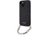 Karl Lagerfeld Klhcp14Sacklhpk Custodia Rigida Saffiano Monogram A Catena Per Iphone 14 / 15 / 13 6.1 Czarny/Nero