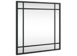 Vidaxl Specchio Da Parete Nero 40X40 Cm Quadrato In Ferro