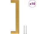Vidaxl Maniglie Per Mobili 10 Pezzi. Acciaio Inox Dorato 128 Mm