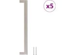 Vidaxl Maniglie Per Mobili 5 Pezzi Argento 224 Mm Acciaio Inox