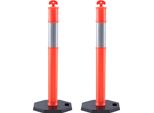 Vevor Coni Per Il Traffico Paletti Per Barriere Stradali 2 Pz. 430 X 430 Mm Base Coni Di Segnalazione Coni Per Il Traffico Coni Di Segnalazione Riflettenti, Coni Delineatori Paletti Per Barriere Stradali Paletti Di Sicurezza Rosso