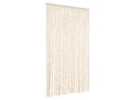 Vidaxl Tenda A Mosca Beige E Bianco 100X220 Cm Ciniglia