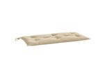 Vidaxl Cuscino Per Panchina Da Giardino Beige 110X50X7 Cm Tessuto Oxford