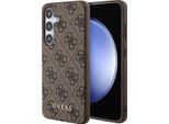 Guess Guhcs24Sg4Gfbr S24 S921 BrąZowy/Brown Hardcase 4G Metal Gold Logo
