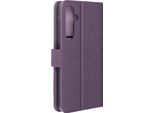 Avizar, Custodia In Ecopelle Con Funzione Di Supporto Per Samsung Galaxy A55, Viola Scuro