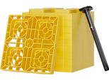 Cunei Wiltec Per Roulotte 10 Pezzi Fino A 13,5 T Altezza Massima Di Impilamento 11,4 Cm, Piastre Di Supporto Per Roulotte Utilizzabili Come Cunei Di Trazione E Cunei A Gradini