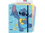 Disney Stitch - Cartella A4 Con Fogli Da Collezione Tropical (4 Anelli, Elastico)