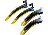 2 X Set Di Parafanghi Per Bici Anteriori E Posteriori | Paraspruzzi In Plastica Per Mountain Bike | Paraspruzzi Per Bici | Giallo - Parafango Universale | Parafango Per Bici Da Strada | 26 - 28 Pollici