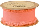 Nastro Di Chiffon Arancione Con Frange Pastello 40Mm 15M Nastro Decorativo