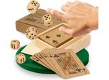 Set Di Giochi Da Viaggio "Vacay"" - Pratico Gioco Di Carte E Dadi In Legno - Ideale Per Famiglie E Bambini Dai 6 Anni In Su - Raccolta Di Giochi Per L'auto, La Spiaggia O Il Campeggio Naturale"