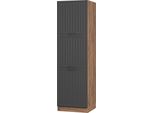 Vicco Mobile Per Forno Da Incasso Fame-Line, 60 Cm, Grigio Scuro/Quercia Dorata