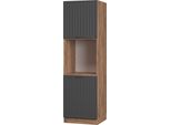 Vicco Mobile Per Forno Da Incasso Fame-Line, 60 Cm Aperto, Grigio Scuro/Quercia Dorata