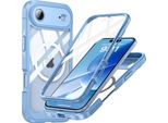 Inf Custodia Per Iphone 17 Pro Max In Vetro 9H Antiurto Blu Con Magnete