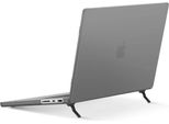 Avizar, Custodia Protettiva A 360° Per Macbook Pro 16" Con Supporto Integrato, Nero Trasparente"