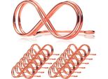 Inf Fermagli Per Appunti A Forma Di 8 In Filo Metallico, Porta Biglietti Da Visita, 12 Pezzi Oro Rosa