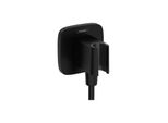 Hansgrohe Wandanschluss Fixfit Q Softsqua, Mit Brausehalter, Matt-Schwarz (26887670)