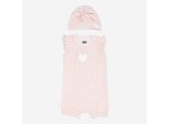 2-teiliges rosa Baby-Set aus Strampler und Mütze