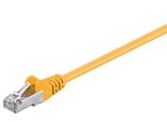 Goobay 68617 Cavo Patch Cat 5E, F/Utp, Giallo, 0,25 M - Miscela Di Rame Cca