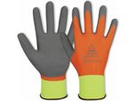 Hase Guanti Di Sicurezza Guanti Da Lavoro In Lattice, Superflex+, En 388, En 420, Giallo Neon/Arancio, Taglia 7
