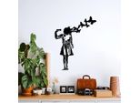Wallity, Banksy - 10, Decorazione Murale, Nero, Metallo, 66 X 51 Cm