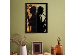 Wallity, Jazz, Decorazione Da Parete, Nero, Metallo, 32 X 50 X 3 Cm