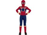 Supereroe Avventura Figura Ragno Costume Futuro Bambini Maschera Tuta Carnevale Cartone Animato Eroe Fantasia Festa Super Potere, Taglia: 98/104 Colore: Blu