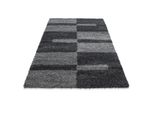 Gala Shaggy Tappeto Pelo Lungo Rettangolo 140X200Cm Grigio