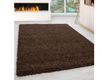 Life Shaggy Tappeto Pelo Lungo Rettangolo 140X200Cm Marrone