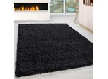 Life Shaggy Tappeto Pelo Lungo Rettangolo 140X200Cm Antracite