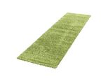 Life Shaggy Tappeto Pelo Lungo Runner 80X250Cm Verde