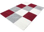 Life Shaggy Blocco Tappeto Pelo Lungo Rettangolo 60X110Cm Rosso